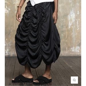 Paskho VITALIZE - SOULFUL ELEGANCE, EFFORTLESS RUFFLE SKIRT, BLACK, XS, RARE